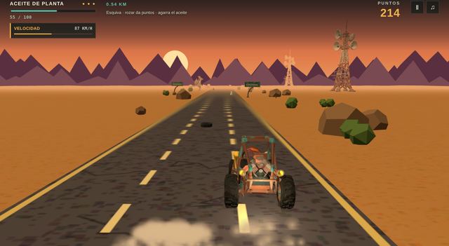 Una partida de Asfalto Salvaje en curso, capturada dentro del juego.