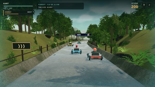 Screenshot of Kiko Faísca — Downhill Rush, mid-game.